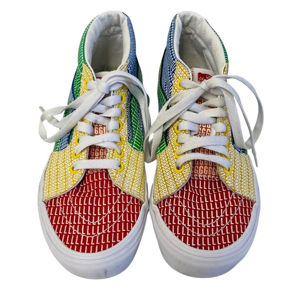 VANS Pride LGBTQ Rainbow Sk8-Mid Tops Sneakers Cushioned Insoles Shoes Sz 7/8.5 - Picture 4 of 11